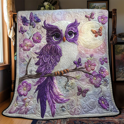 Enchanted Violet Owl WJ1701009CL Quilt