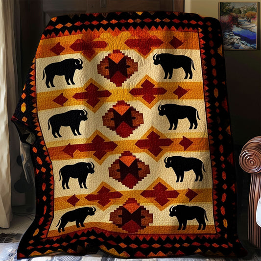 Bison Native American WJ2101003CL Quilt