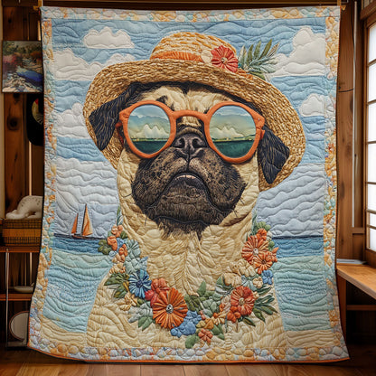 Summer Pug WX0401045CL Quilt