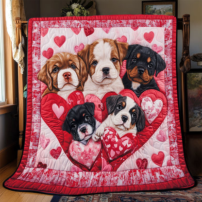 Adorable Dog Valentine WX0901001CL Quilt