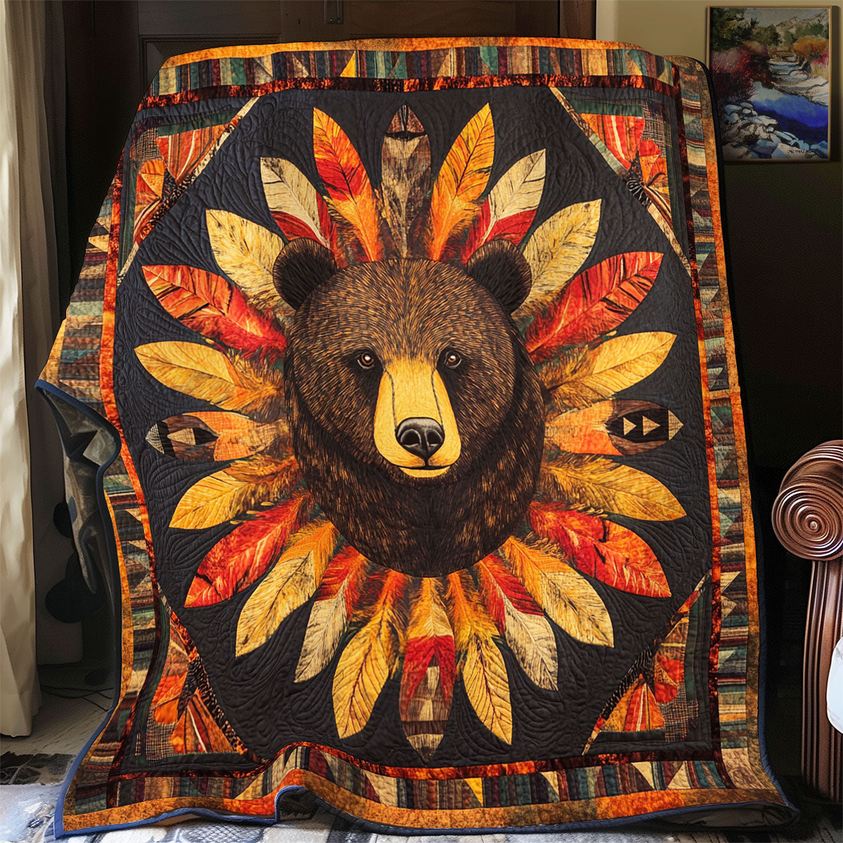 Bear Native American WX2101002CL Quilt