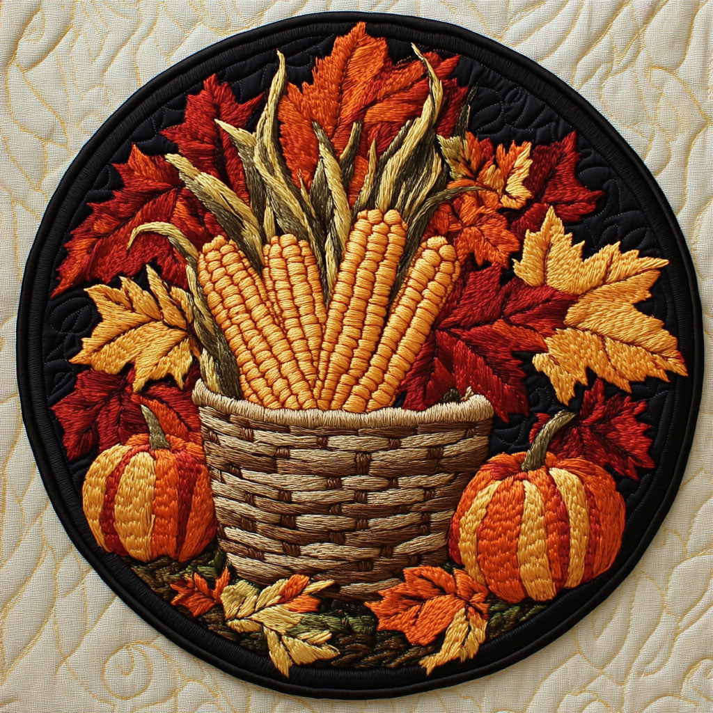 Autumn WX1403110CL Quilted Round Mat