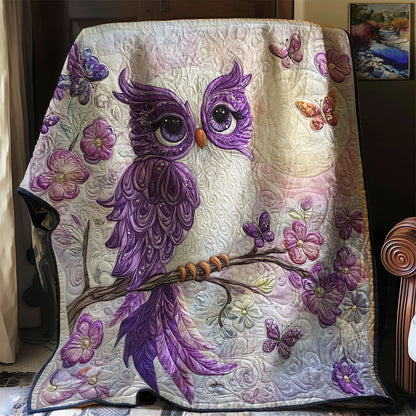 Enchanted Violet Owl WJ1701009CL Quilt