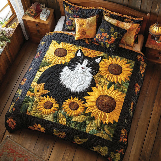 Cat Sunflower WX0301077CL Duvet Cover Set