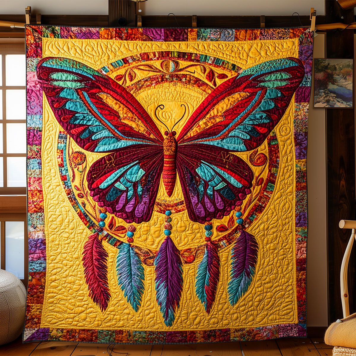 Native Dreamcatcher Butterfly WJ1801017CL Quilt