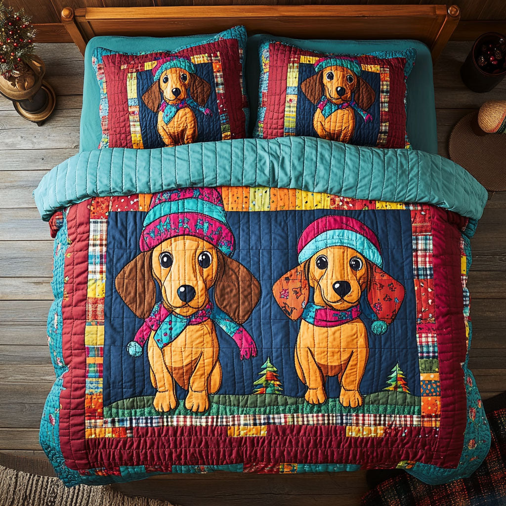 Vibrant Dachshund WX0401080CL Duvet Cover Set