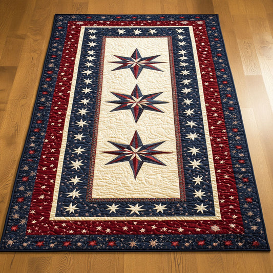 Patriotic Star WJ1103048CL Quilted Table Runner