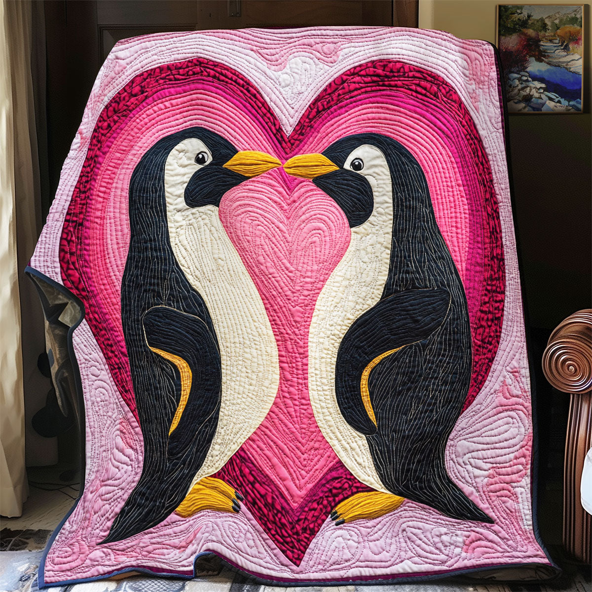 Penguins Valentine WX1601069CL Quilt