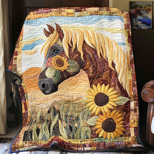 Horse Sunflower WX0901041CL Quilt