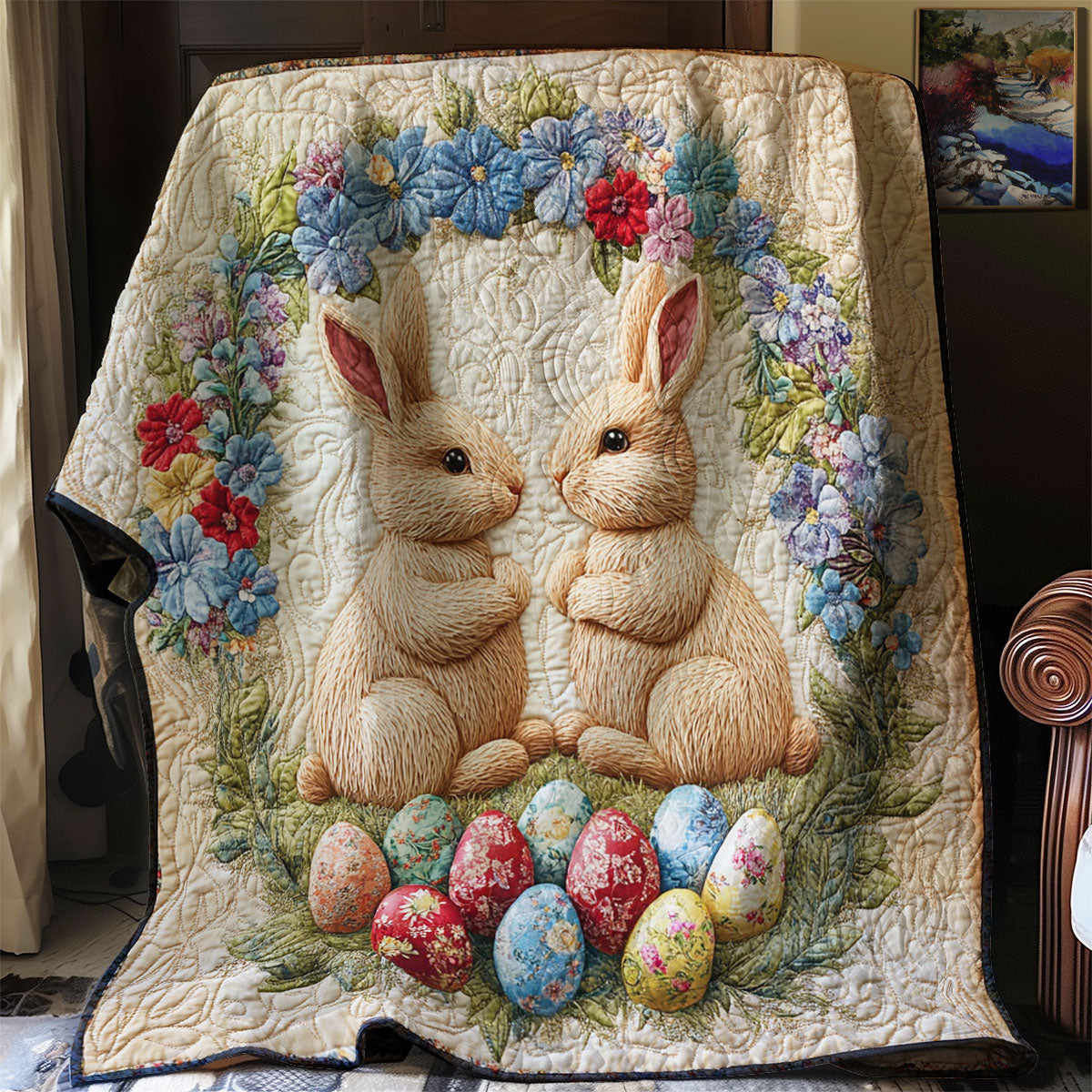 Easter Bunny Garden WJ2201009CL Quilt