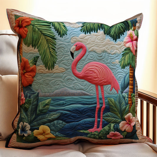 Flamingo Beach WX1003130CL Quilt Pillow Case