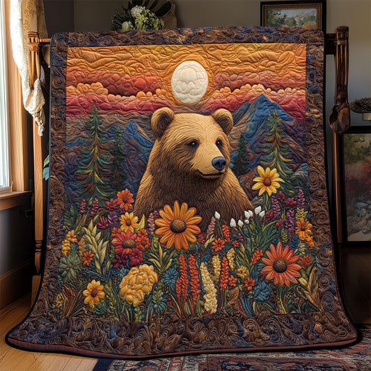 Floral Bear WX1003042CL Quilt