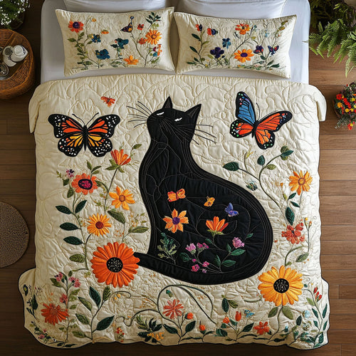 Floral Cat WX1403084CL Duvet Cover Set