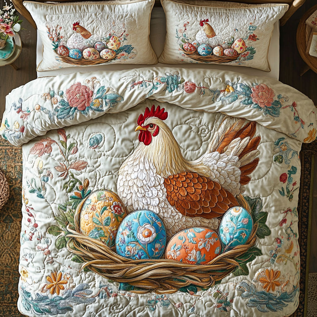 Floral Chicken WX0803174CL Duvet Cover Set