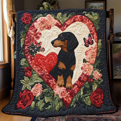 Floral Dachshund WX0803038CL Quilt