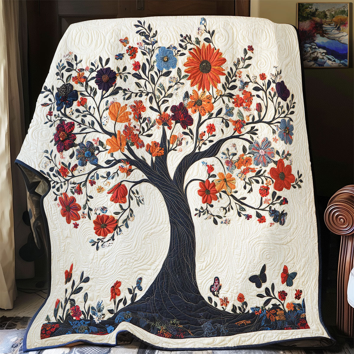 Floral Dreamy Tree WX1003045CL Quilt