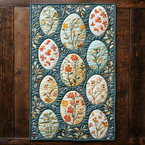 Floral Egg WX0703070CL Quilted Table Runner