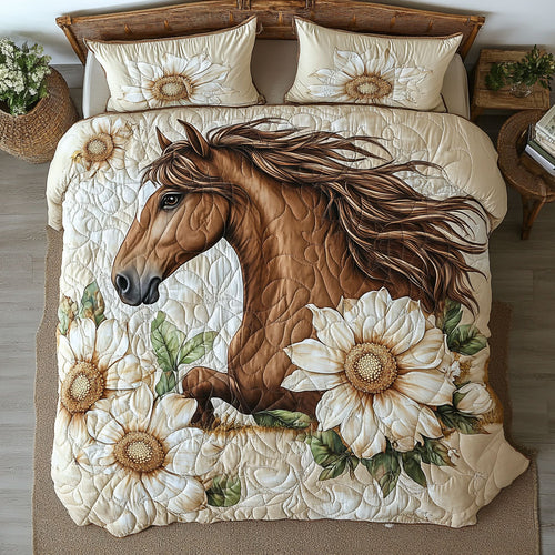 Floral Horse WX0803175CL Duvet Cover Set