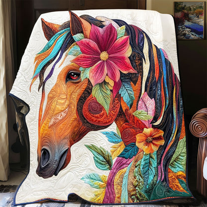 Floral Horse WX1403019CL Quilt