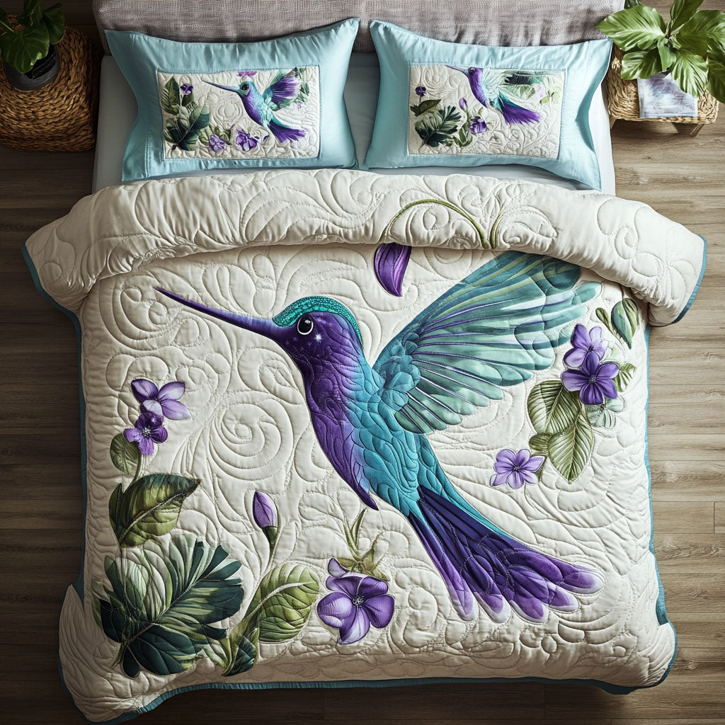 Floral Hummingbird WX0603035CL Duvet Cover Set