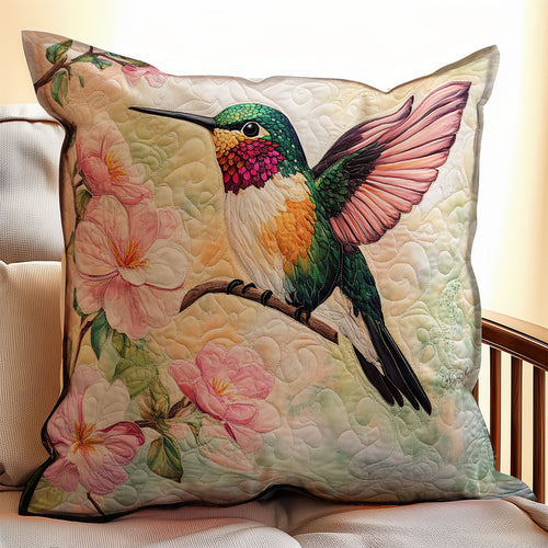 Floral Hummingbird WX1003136CL Quilt Pillow Case