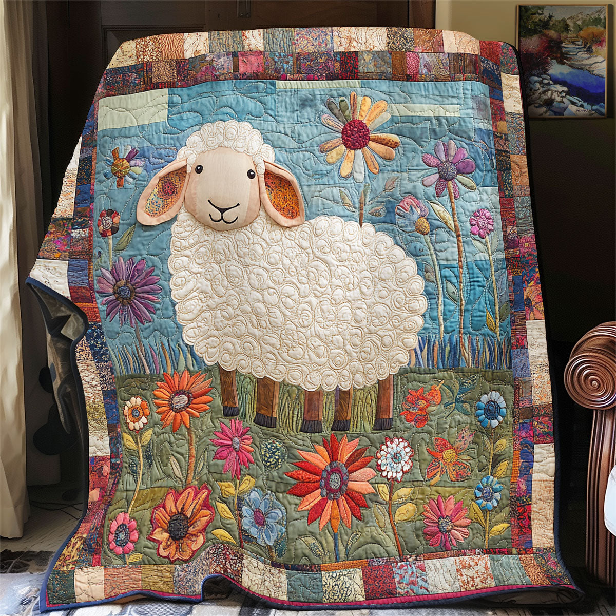 Floral Lamb WX0603095CL Quilt