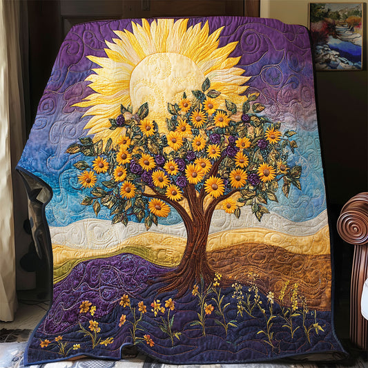 Floral Sunflower Tree WX1003047CL Quilt