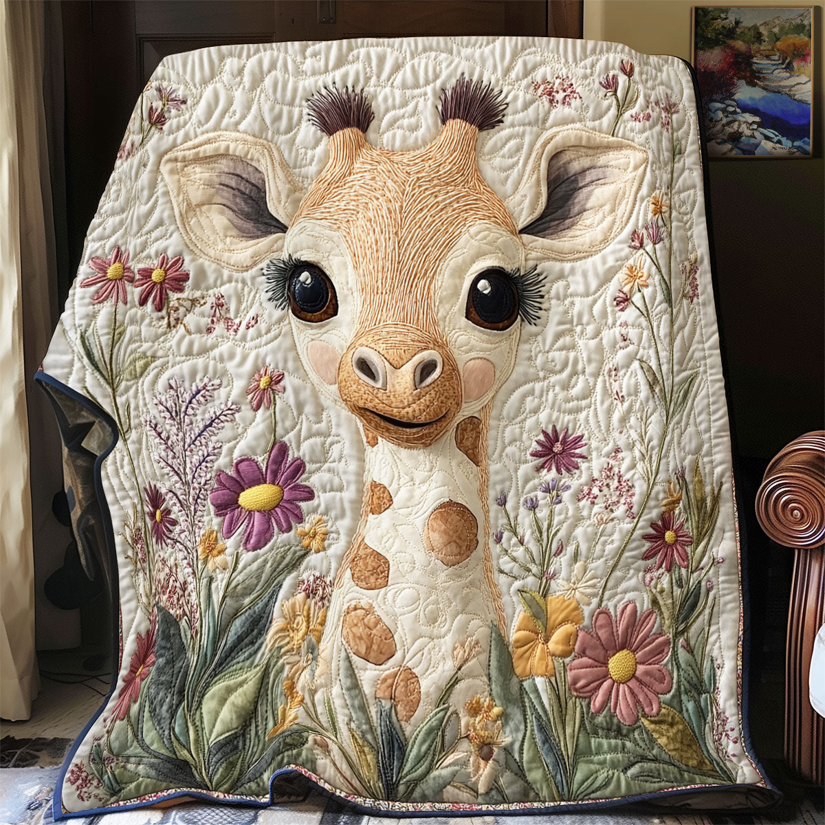 Flower Giraffe WX1003049CL Quilt