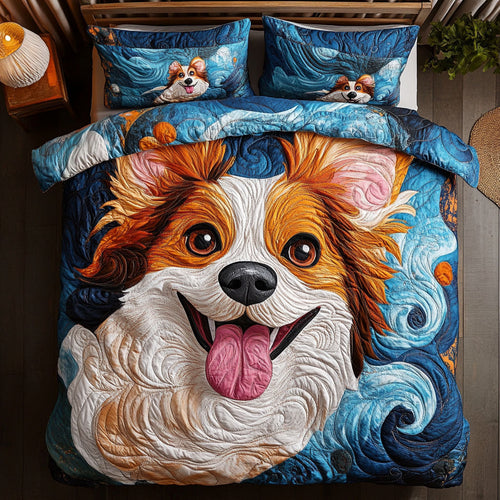 Happy Border Collie WX1403089CL Duvet Cover Set