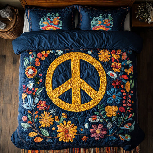 Hippie Peace Sign WX1303087CL Duvet Cover Set