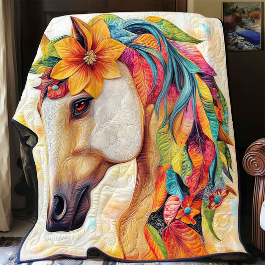 Horse Flower WX1403025CL Quilt