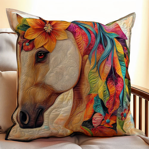 Horse Flower WX1403060CL Quilt Pillow Case