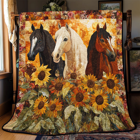 Horse Sunflower WX0603099CL Quilt