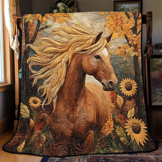 Horse Sunflower WX1003054CL Quilt