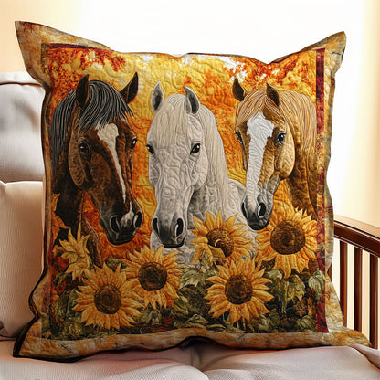 Horse WX0603135CL Quilt Pillow Case