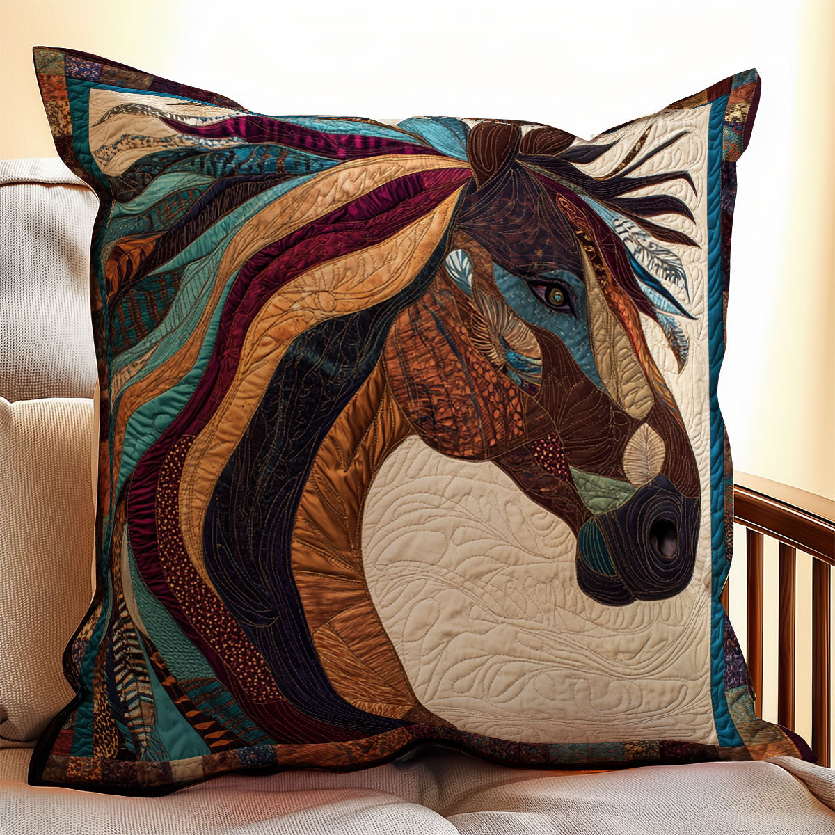 Horse WX1303057CL Quilt Pillow Case