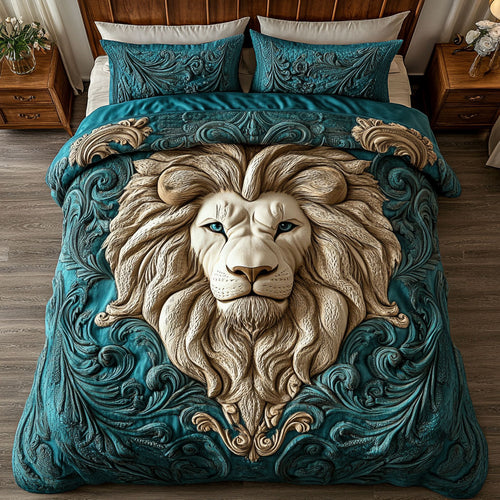 Majestic Lion's Embrace WX0603055CL Duvet Cover Set