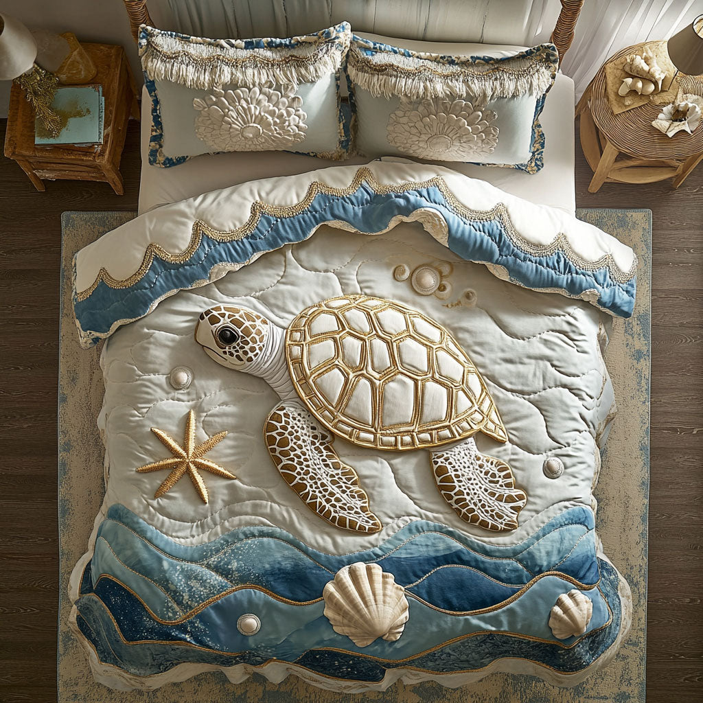 Marine Turtle Sea WX0303032CL Duvet Cover Set