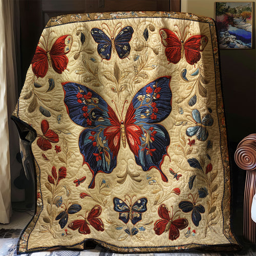 Antique Embroidered Butterfly WJ0803007CL Quilt