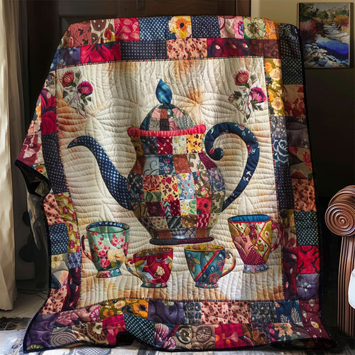 Blooming Patchwork Teapot WJ1002004CL Quilt