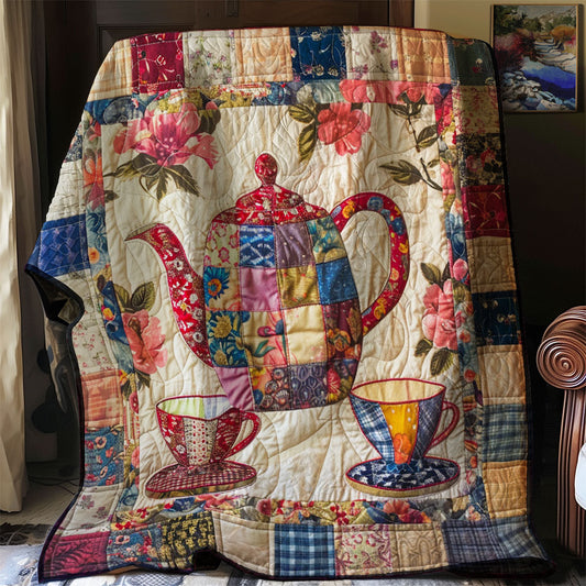 Blooming Patchwork Teapot WJ1002005CL Quilt