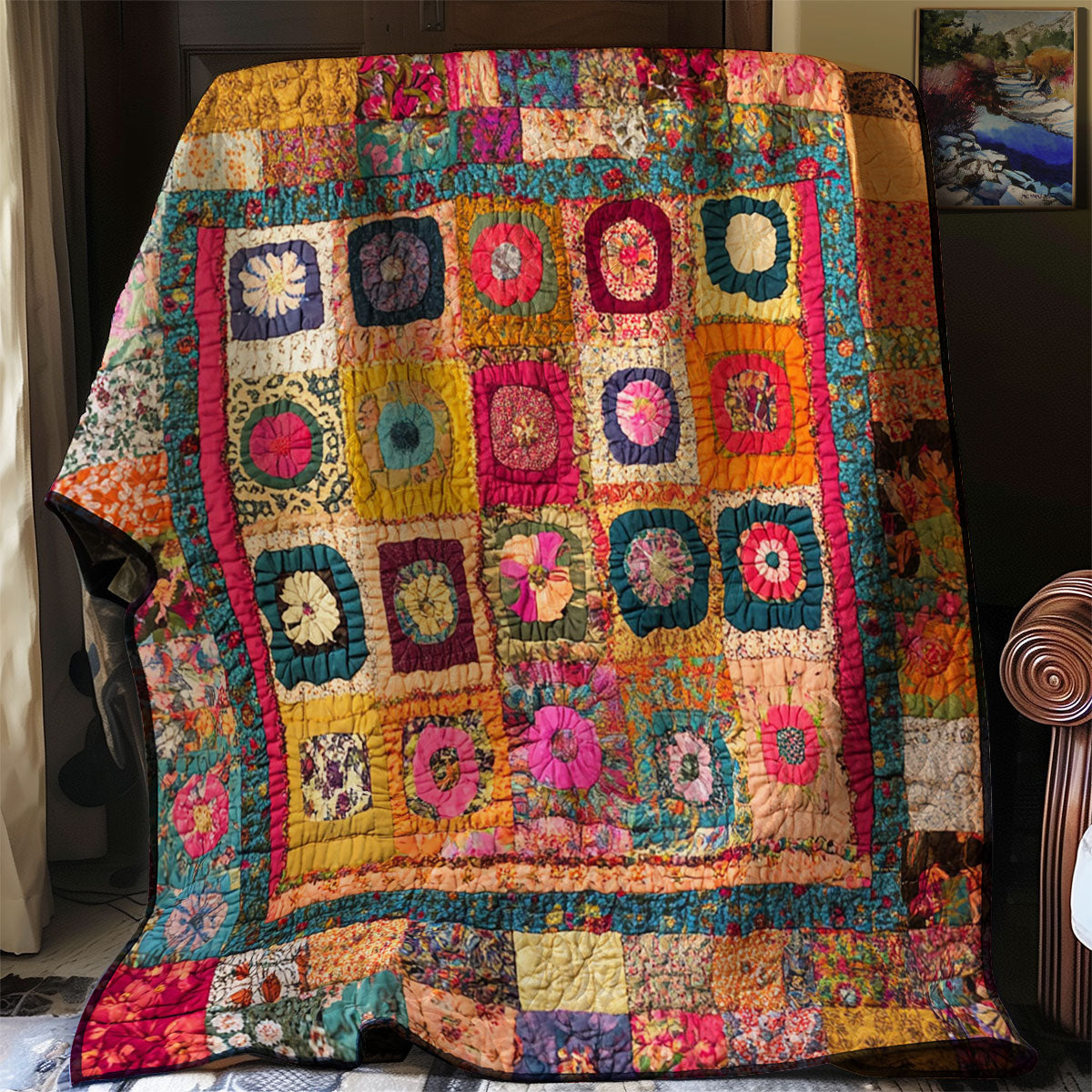 Blooming Patchwork WJ1002007CL Quilt