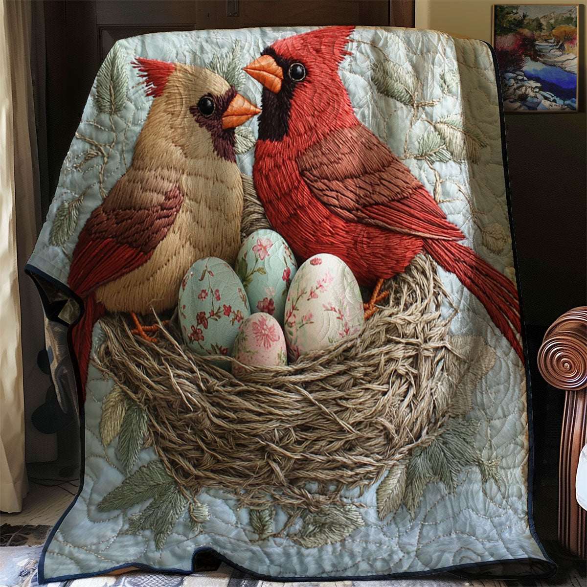 Cardinal Easter Egg WJ1002013CL Quilt