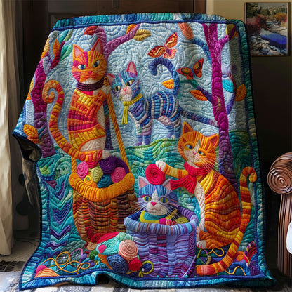 Cat In The Wool Basket WJ0403004CL Quilt