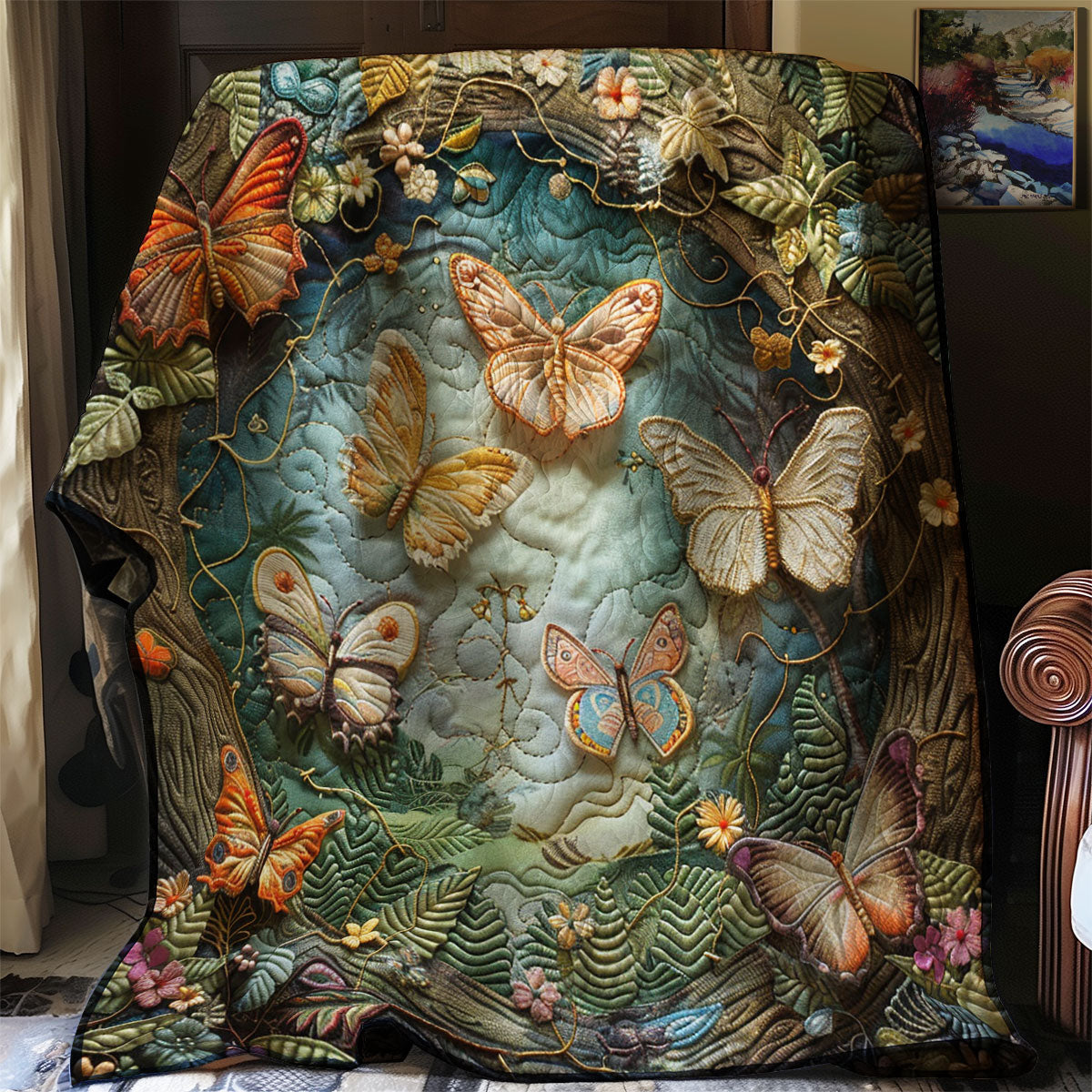 Enchanted Butterfly Forest WJ0802007CL Quilt