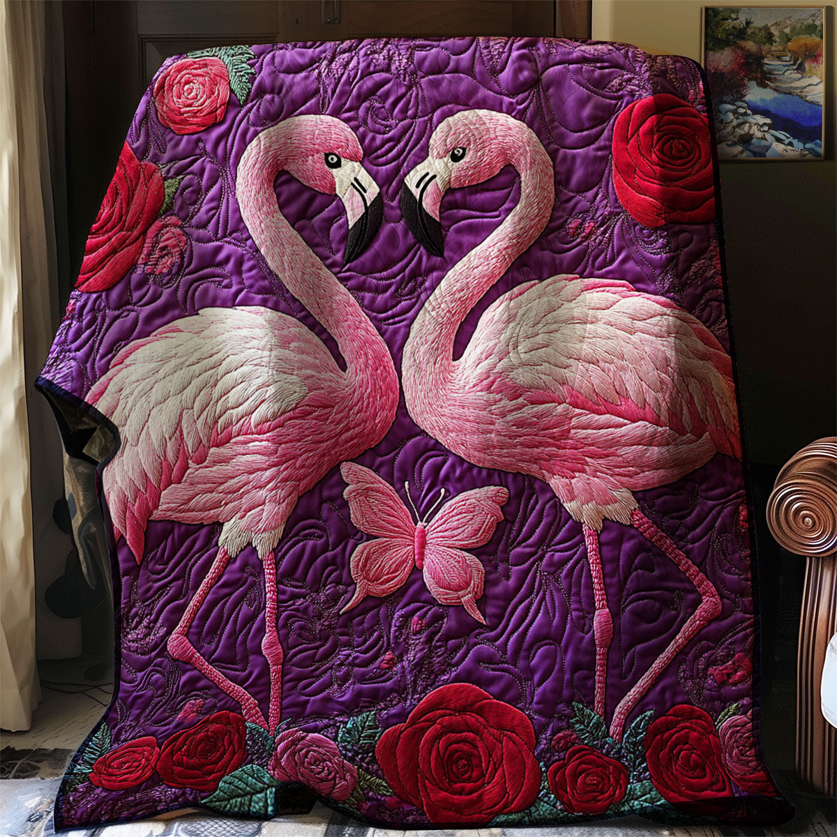 Flamingo Love WJ0802012CL Quilt