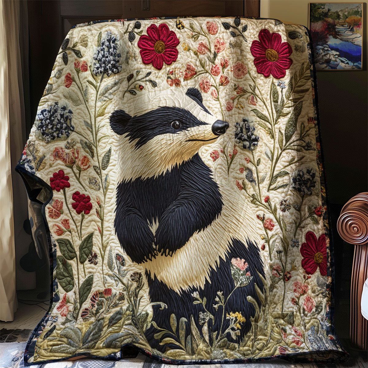 Floral Badger WJ0702005CL Quilt