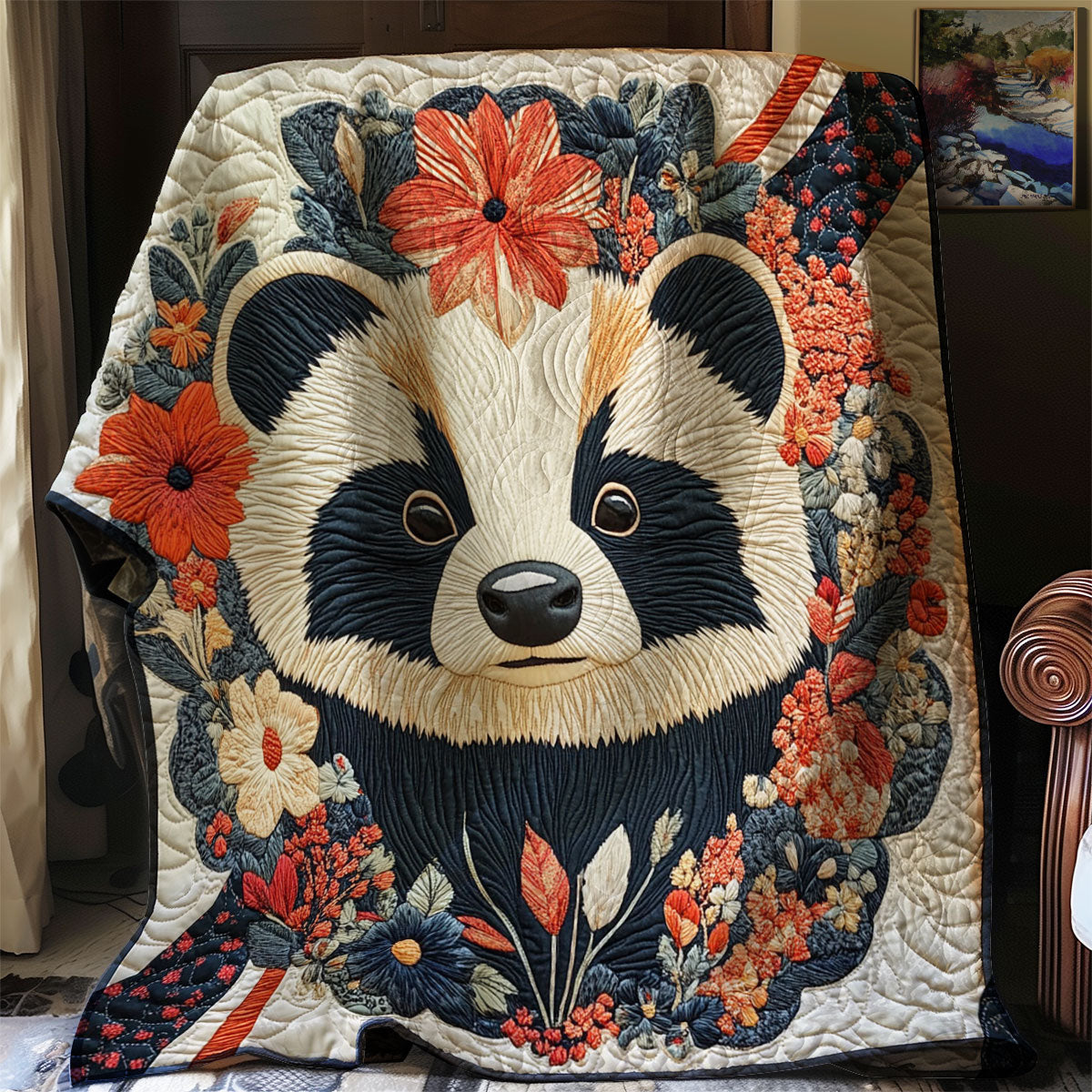 Floral Badger WJ0802015CL Quilt