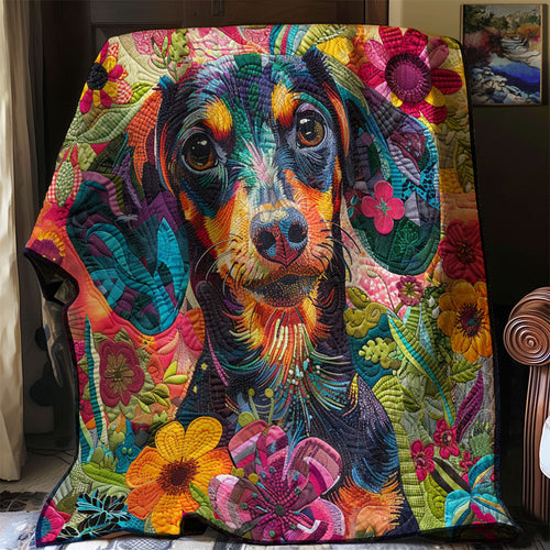 Flower Dog WJ0803026CL Quilt