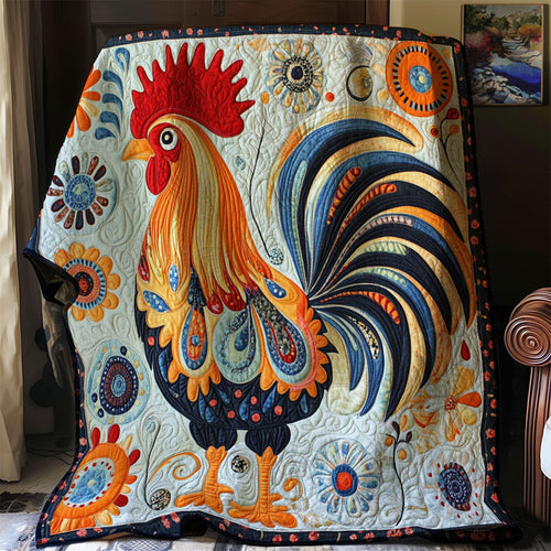 Folk Art Chicken WJ1203006CL Quilt